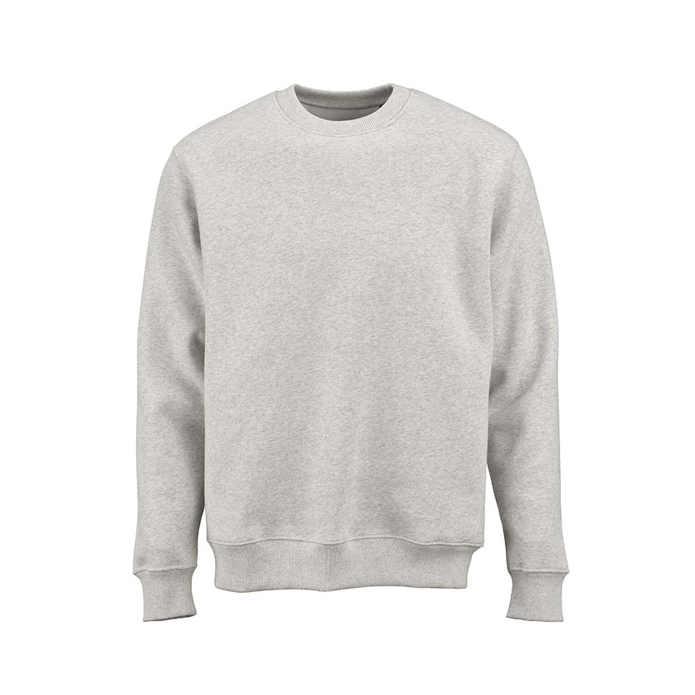 Sweat recyclé mixte personnalisé 340 g/m² Nazaré Gris chiné clair